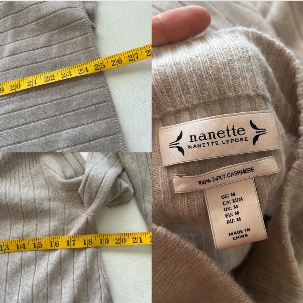 Nanette Lepore 100% 2-ply cashmere mock neck sweater Meduim. - Picture 8 of 8
